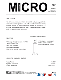 Datasheet M67 производства Micro Electronics