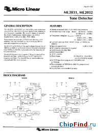 Datasheet ML2032IP производства Micro Linear