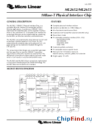 Datasheet ML2652CQ производства Micro Linear