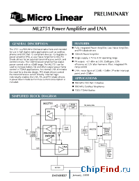 Datasheet ML2751DT производства Micro Linear