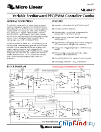 Datasheet ML4841CS производства Micro Linear