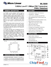 Datasheet ML5800 производства Micro Linear