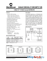 Datasheet 24AA128T-I/P manufacturer Microchip
