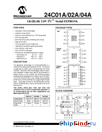 Datasheet 24C01A-P manufacturer Microchip