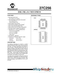 Datasheet 27C256-20 производства Microchip
