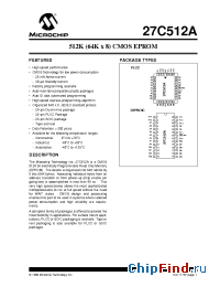 Datasheet 27C512A-10E производства Microchip