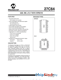 Datasheet 27C64-20I производства Microchip