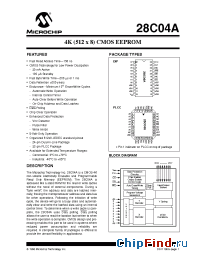 Datasheet 28C04A-15I производства Microchip