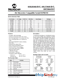 Datasheet 93AA56AXTI/MSG производства Microchip