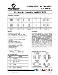 Datasheet 93AA66AXIST производства Microchip