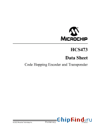 Datasheet HCS473IPSQTP производства Microchip