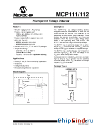 Datasheet MCP112-475 manufacturer Microchip
