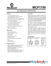 Datasheet MCP1700T-2502E/TT manufacturer Microchip