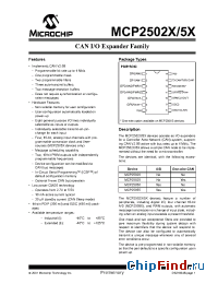 Datasheet MCP2502X manufacturer Microchip