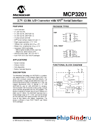 Datasheet MCP3201-BIP производства Microchip