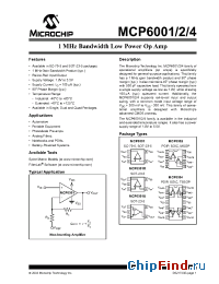 Datasheet MCP6001E manufacturer Microchip