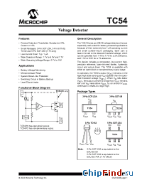 Datasheet TC54VC1601ECTTR производства Microchip