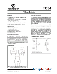 Datasheet TC54VN1101ECTTR manufacturer Microchip