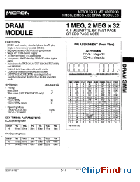Datasheet MT16D232-10 производства Micron