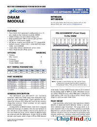 Datasheet MT18D836-5X производства Micron