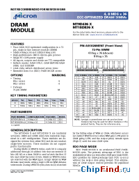 Datasheet MT18D836X производства Micron