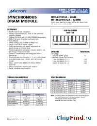 Datasheet MT18LSDT1672A-10C производства Micron