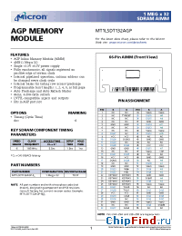 Datasheet MT1LSDT132AGP-6E1 производства Micron