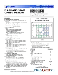 Datasheet MT28C3224P20FL-80BET производства Micron