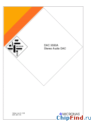 Datasheet DAC3550A производства Micronas