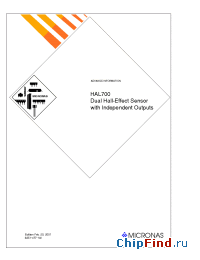 Datasheet HAL700SF-K производства Micronas