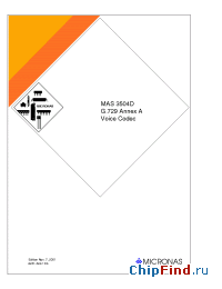 Datasheet MAS3504D производства Micronas