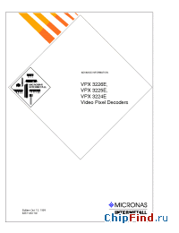 Datasheet VPX3224E производства Micronas