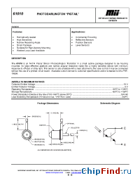 Datasheet 61010-X01 manufacturer Micropac