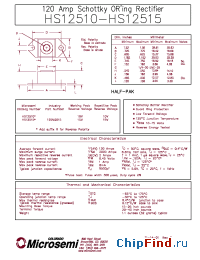 Datasheet 125NQ015 manufacturer Microsemi