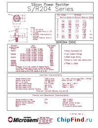 Datasheet 1N1201AR manufacturer Microsemi