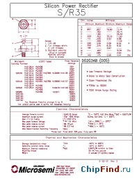 Datasheet 1N2134A manufacturer Microsemi