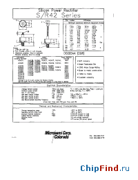 Datasheet 1N2437 manufacturer Microsemi
