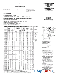Datasheet 1N2970 manufacturer Microsemi