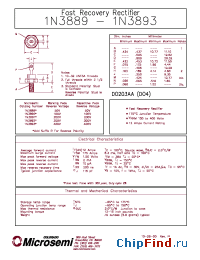 Datasheet 1N3893R manufacturer Microsemi