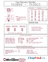 Datasheet 1N3900 manufacturer Microsemi