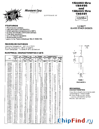 Datasheet 1N4483 производства Microsemi