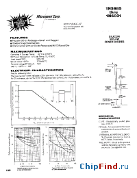 Datasheet 1N5985...1N6031 manufacturer Microsemi