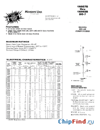 Datasheet 1N957B...1N992B manufacturer Microsemi