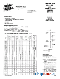 Datasheet JAN1N4109-1 manufacturer Microsemi