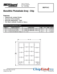 Datasheet MXP18-C производства Microsemi