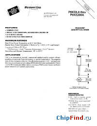 Datasheet P6KE6.8A manufacturer Microsemi