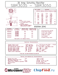 Datasheet SBR3035R производства Microsemi