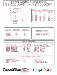 Datasheet SBR5035PF производства Microsemi