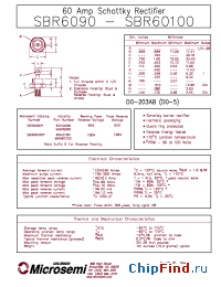 Datasheet SBR6090R производства Microsemi