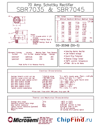Datasheet SBR7045R производства Microsemi